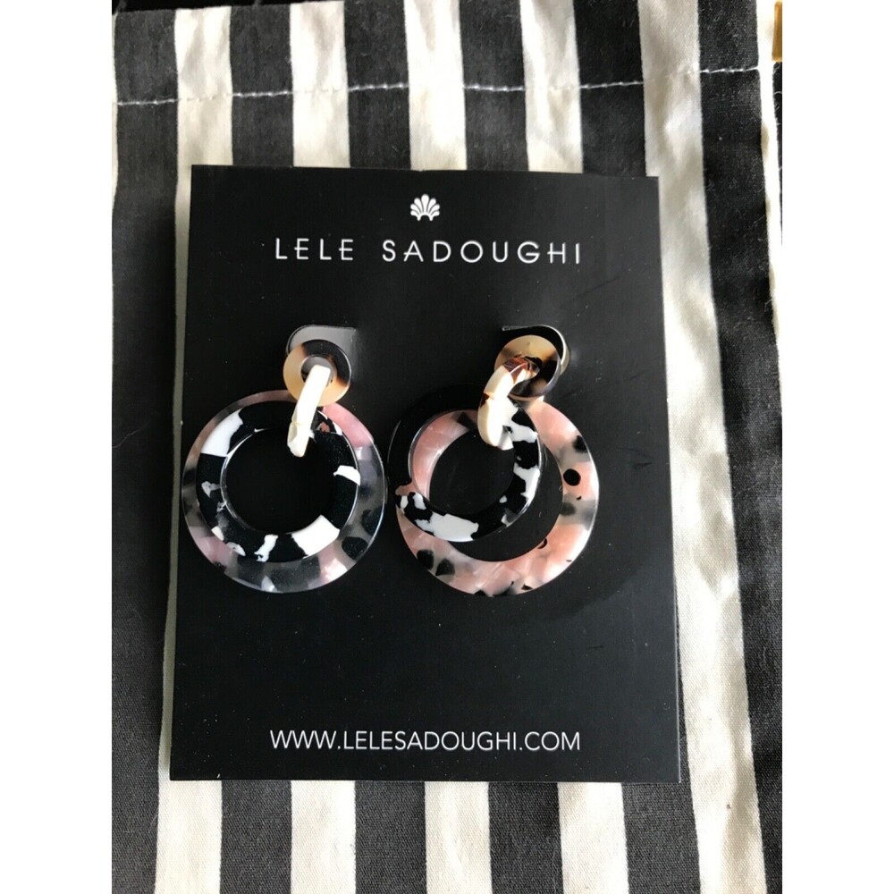 nwot lele sadoughi small  hoop earrings  with dust bag